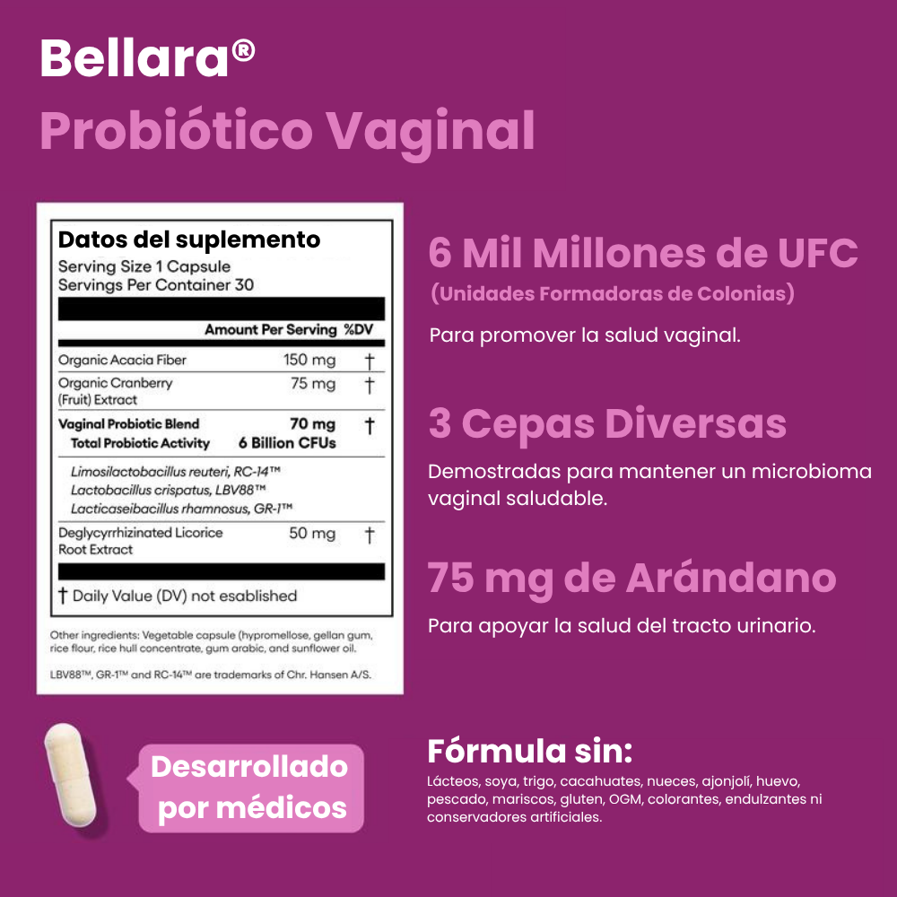 Bellara® | Probiótico Vaginal